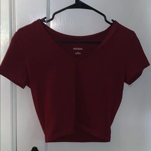 Maroon crop top